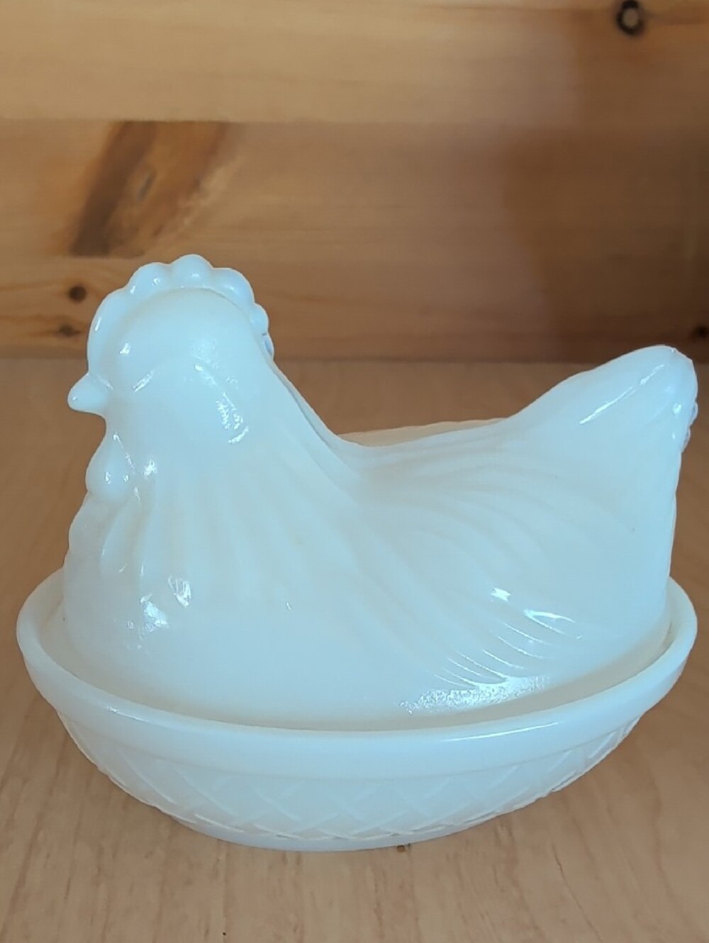 VTG. Hazel Atlas White Milk Glass Hen on Nest Trinket Dish - White - Picture 11 of 11